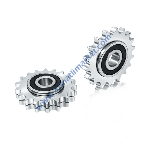 Yumurta Konveyör Dişlisi 1/2 Z=18 Rulmanlı